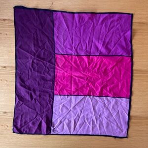 Color Block Silk Scarf